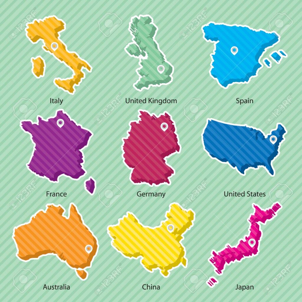 b. Moderate Latitude Regions (e.g., United States, Spain, China):