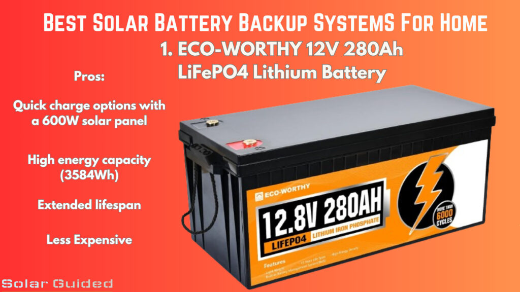 ECO-WORTHY 12V 280Ah LiFePO4 Lithium Battery