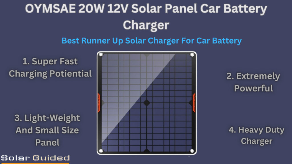 OYMSAE 20W 12V Solar Panel Car Battery Charger