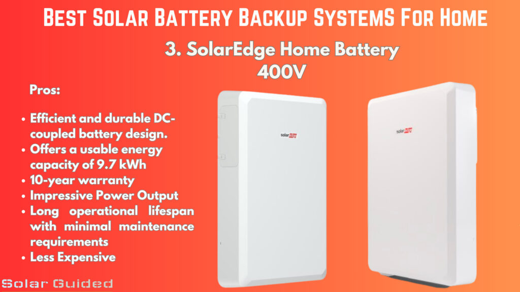 SolarEdge Home Battery 400V